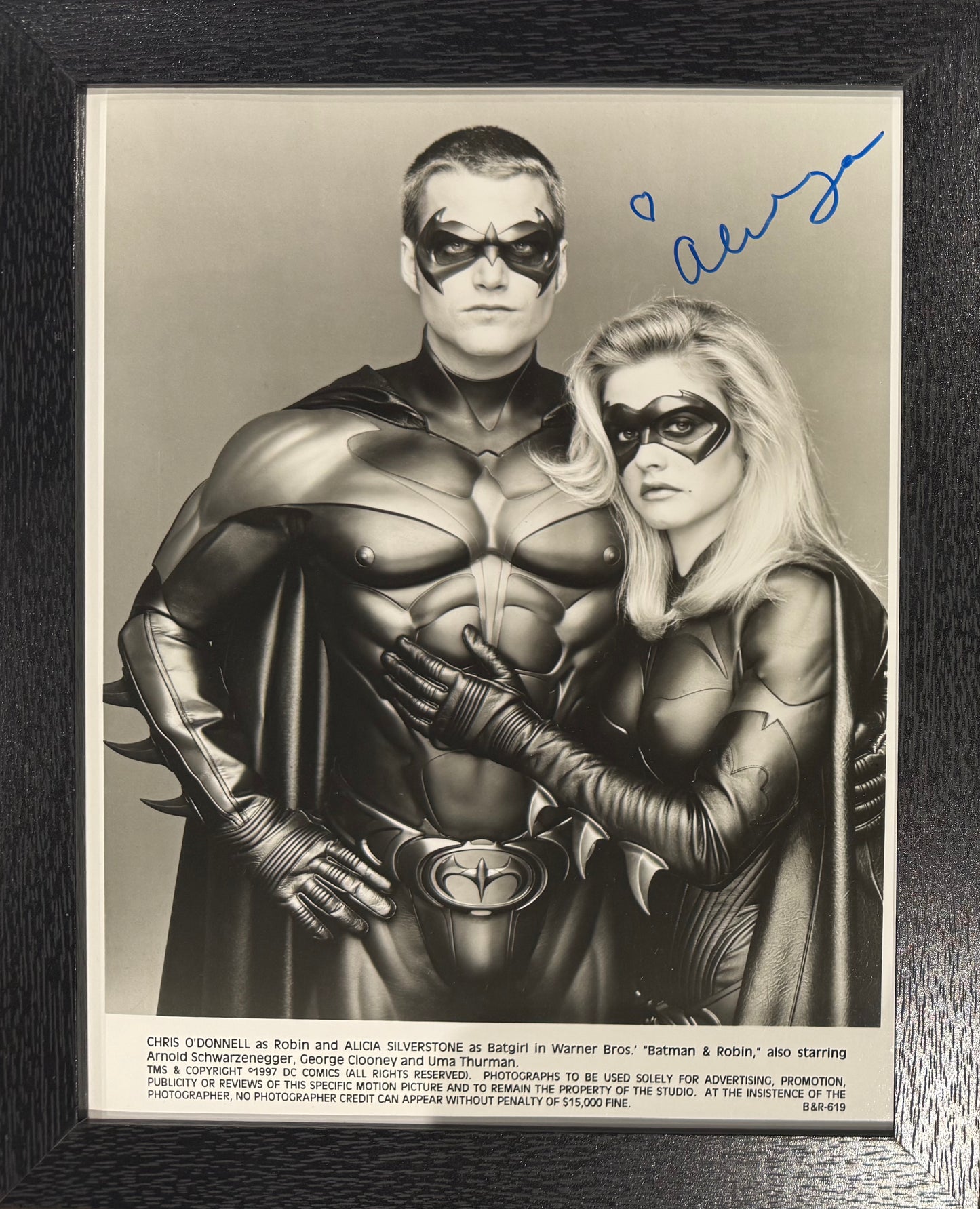 Alicia Silverstone, American Actress, Hand Signed Batman And Robin Photo Presentation & COA