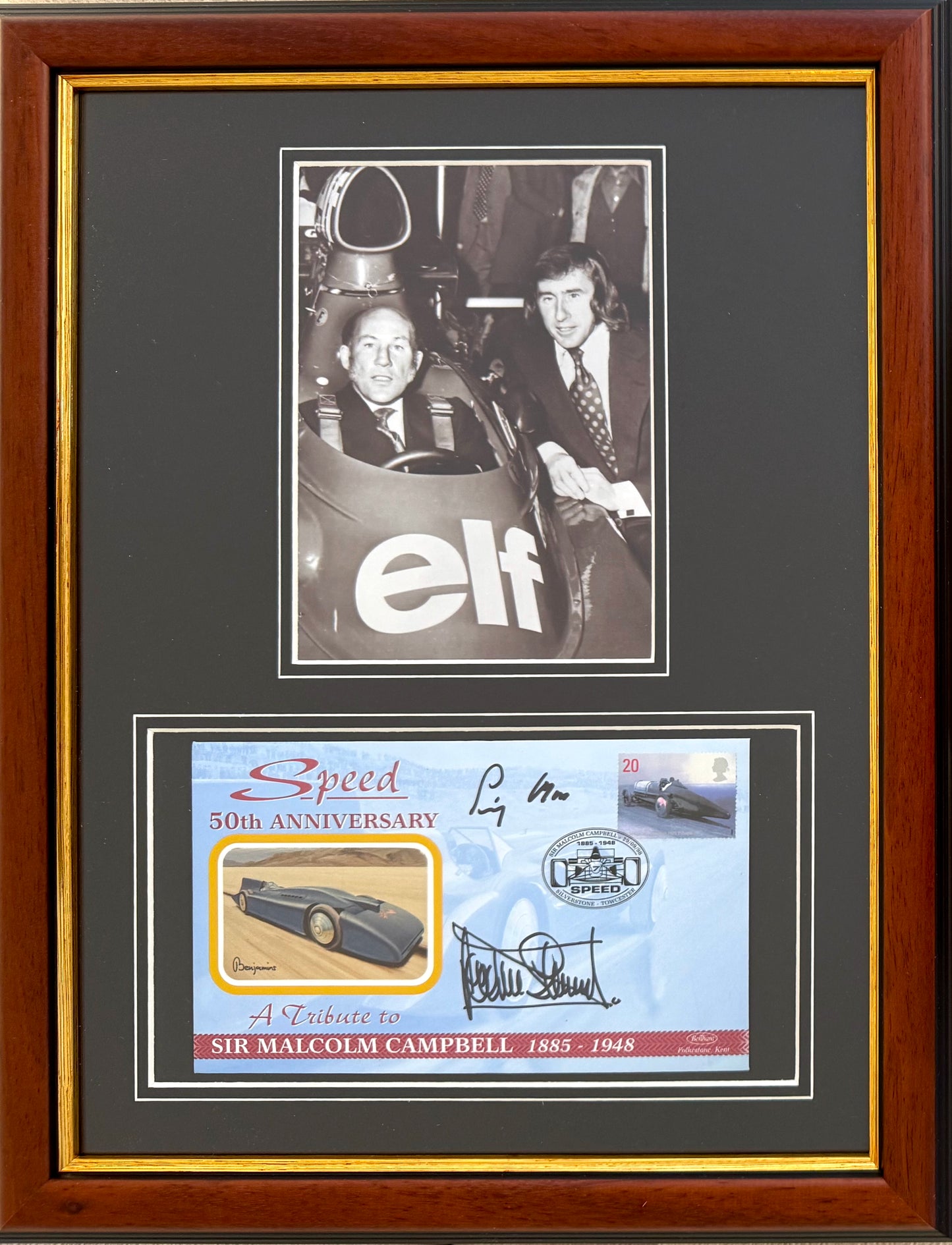 Sir Jackie Stewart, Stirling Moss, F1 Legends, Hand Signed Limited Edition First Day Cover (FDC) Presentation & COA