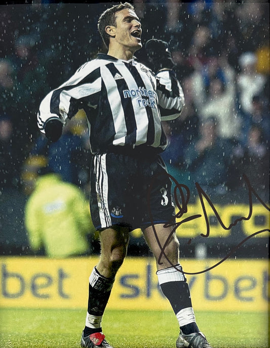 Laurent Robert, Hand Signed Framed Newcastle United Photo & COA