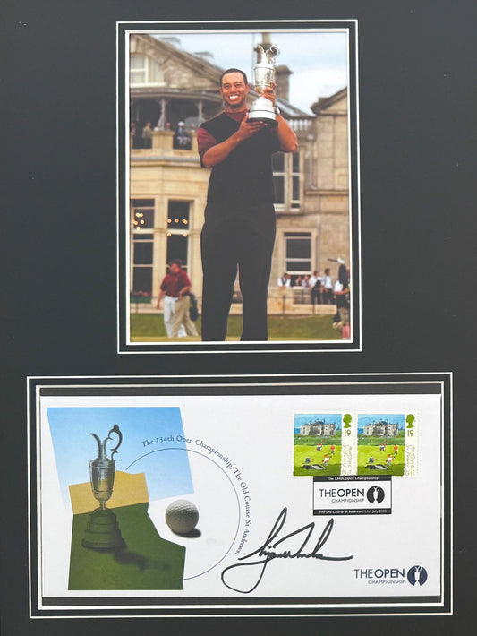 Tiger Woods, Golf Legend, Hand Signed First Day Cover FDC 40cm x 30cm Framed With COA