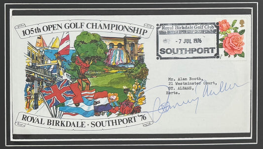 Johnny Miller, 'Open' Golf Legend, Hand Signed First Day Cover FDC 40cm x 30cm Framed With COA