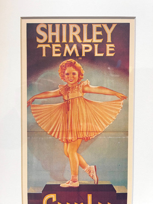SHIRLEY TEMPLE HAND SIGNED DOLLAR BILL PRESENTATION 50cm X 30cm WITH COA