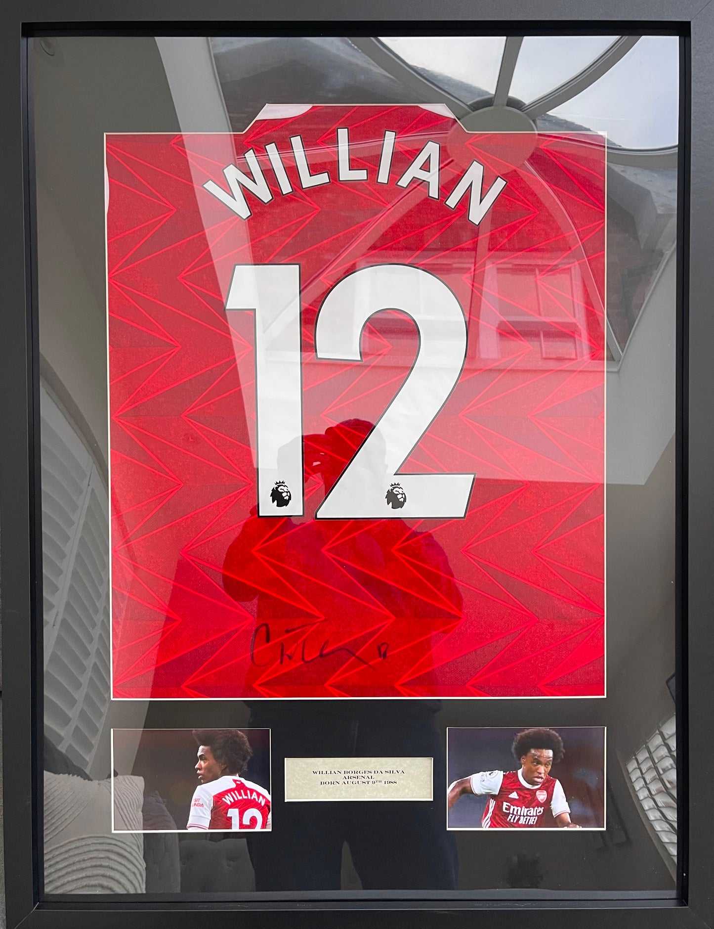'WILLIAN' ARSENAL FC GUARANTEED HAND SIGNED SHIRT WITH COA