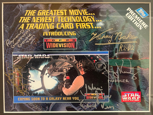 STAR WARS MULTI HAND SIGNED TOPPS PRESENTATION WITH COA