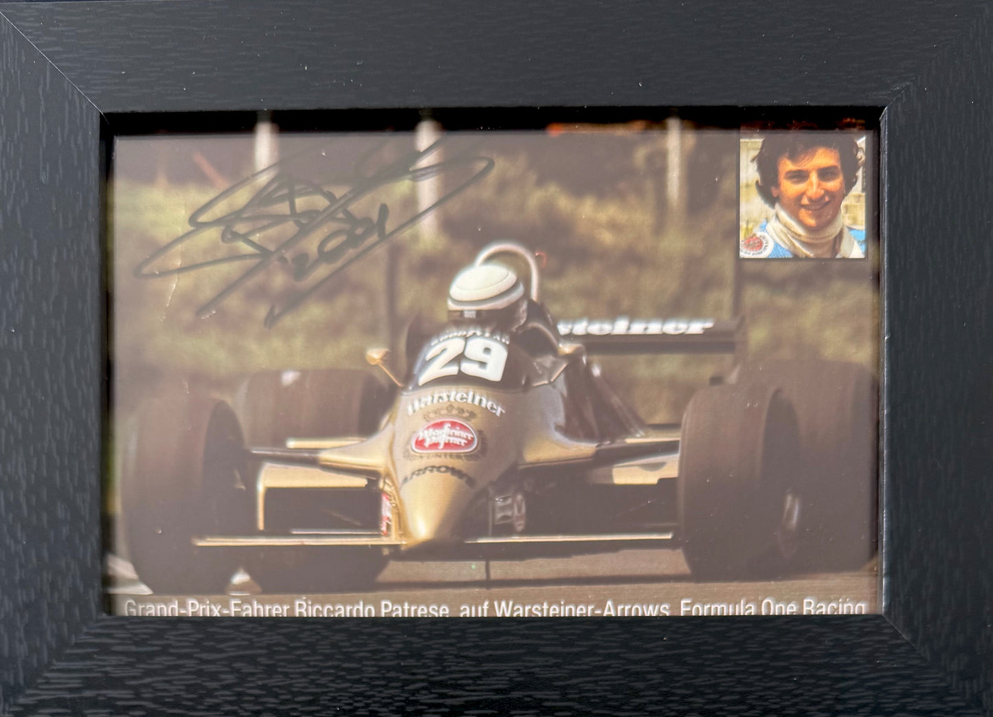 Riccardo Patrese, 1980's F1 Williams Racing Driver, Hand Signed Photo With COA