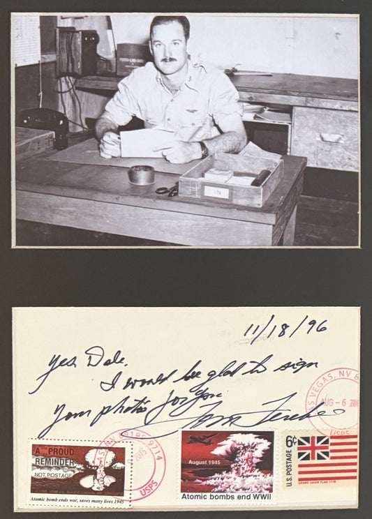 Thomas Ferebee, Enola Gay Atomic Bomb Bombardier, Hand Signed FDC & COA