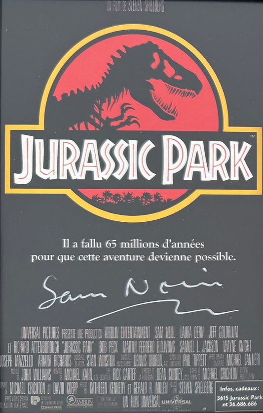 Sam Neil, Famous Jurassic Park Actor, Hand Signed Framed Official Postcard With COA