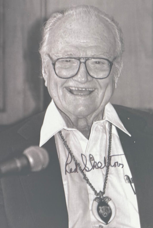 Red Skelton Hand Signed Framed 15cm x 10cm Photo Presentation & COA