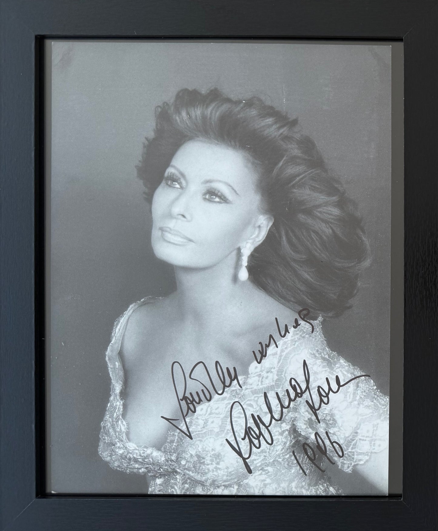 Sophia Loren, Guaranteed Hand Signed Framed (10' x 8' inch) Original Film Photo & COA