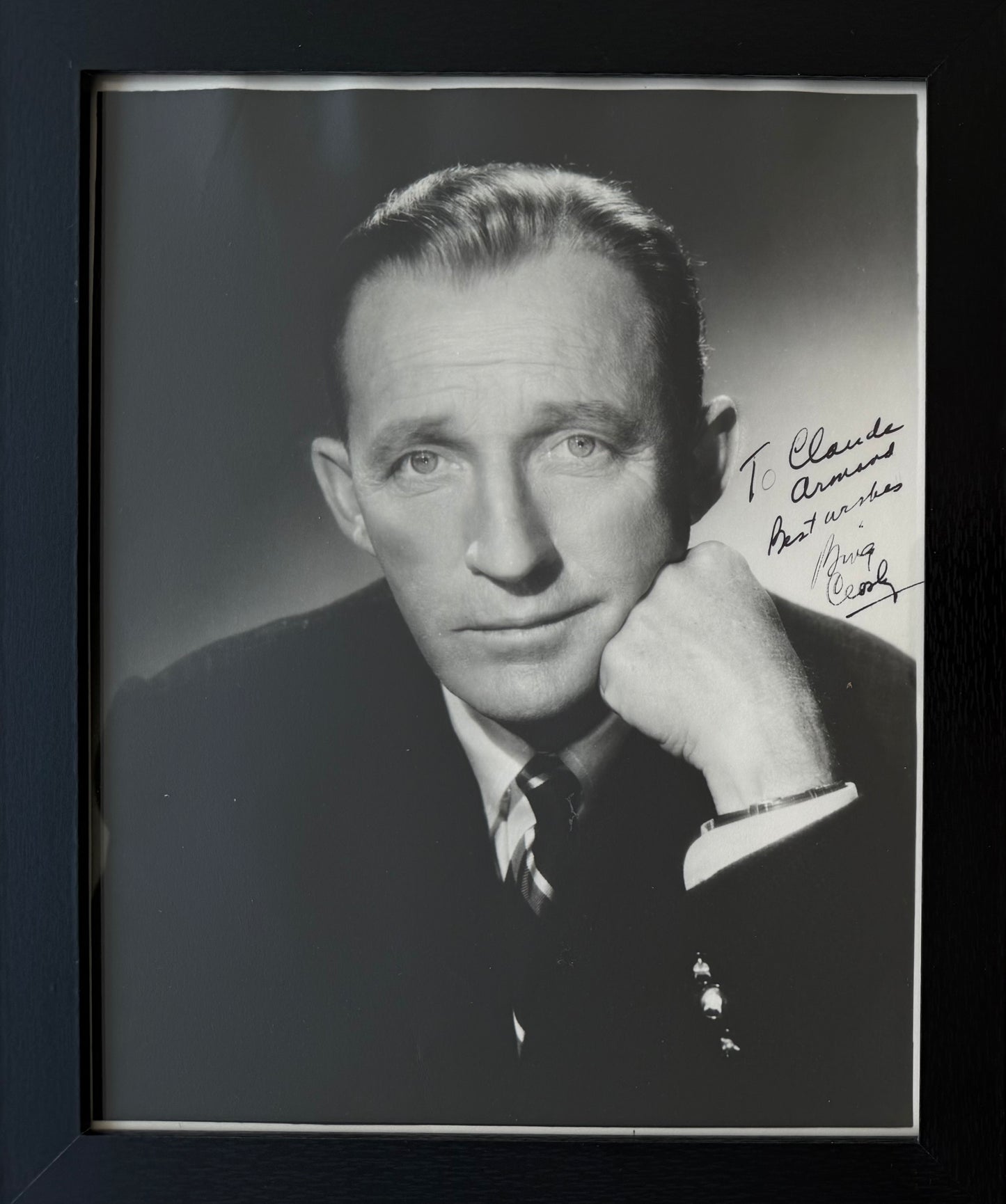 Bing Crosby, Hand Signed Framed 25cm x 20cm Publicity Photo & COA