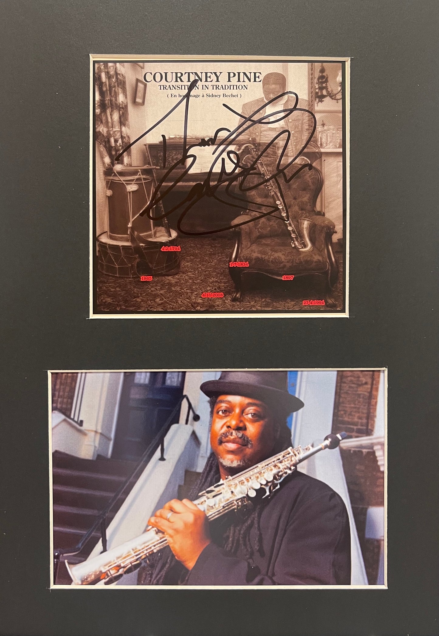 COURTNEY PINE JAZZ WARRIORS HAND SIGNED CD COVER WITH COA