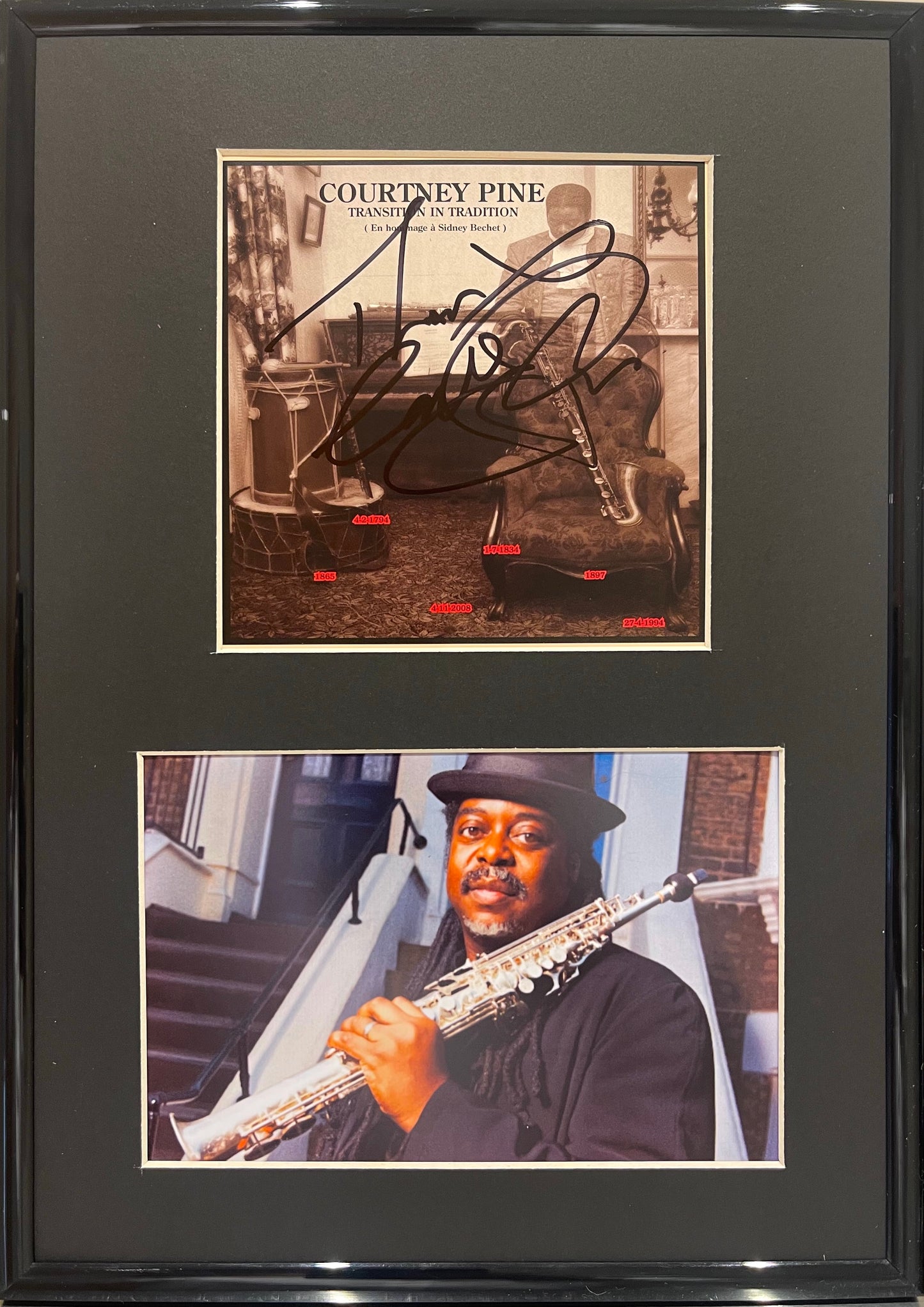 COURTNEY PINE JAZZ WARRIORS HAND SIGNED CD COVER WITH COA