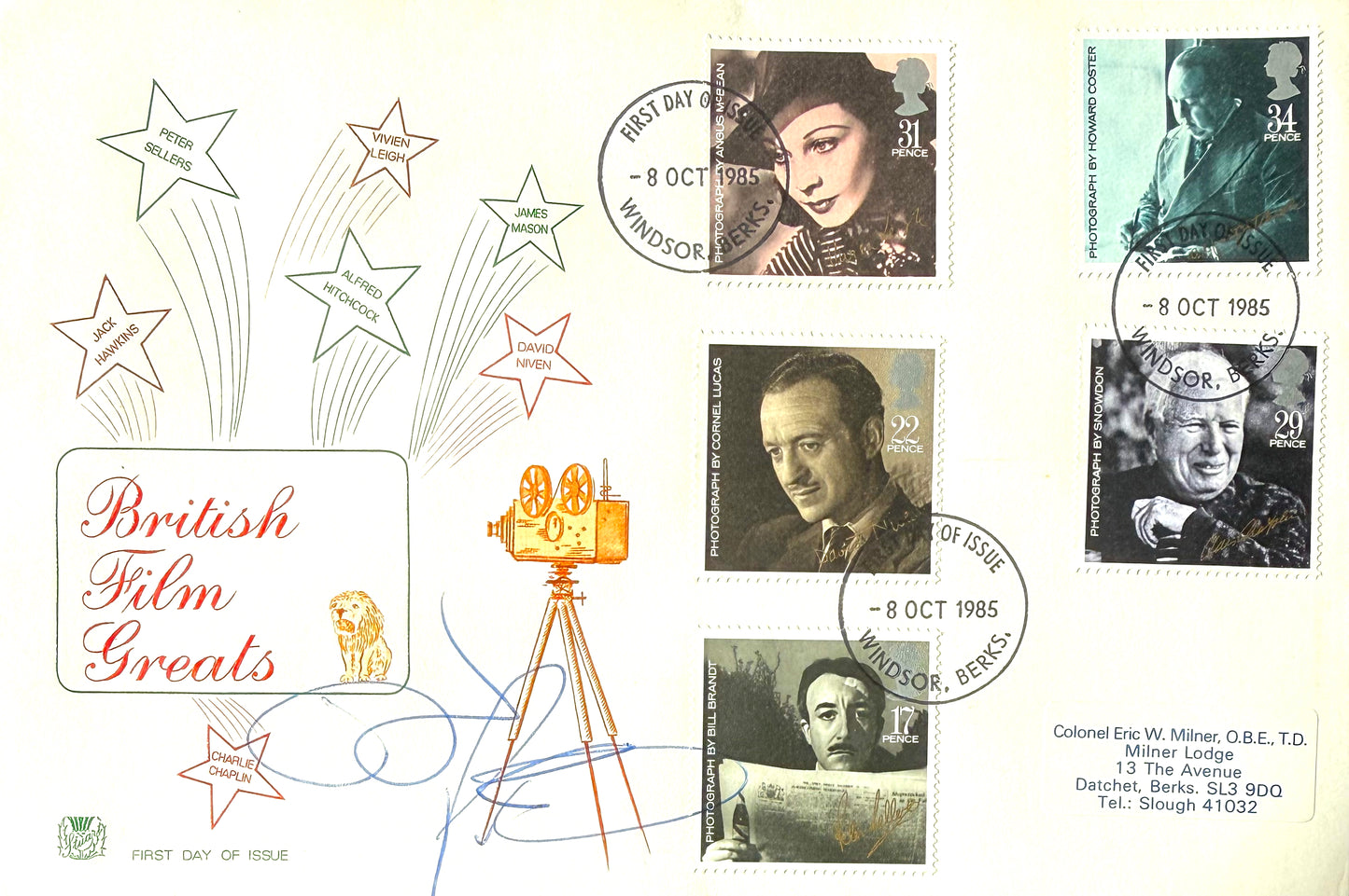 David Puttnam, Iconic British Director, Hand Signed 1980 Official Postcard & COA