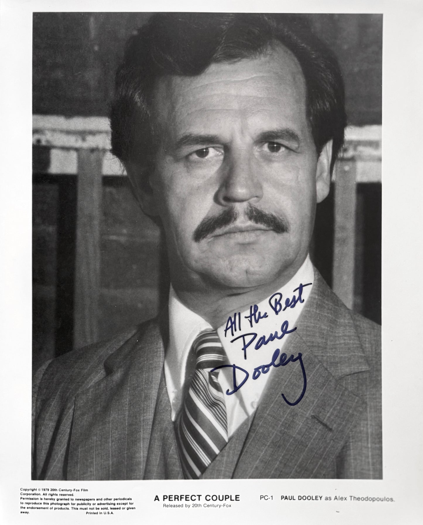 Paul Dooley, American Award Winning Actor, Hand Signed Original 25cm x 20cm Photo & COA
