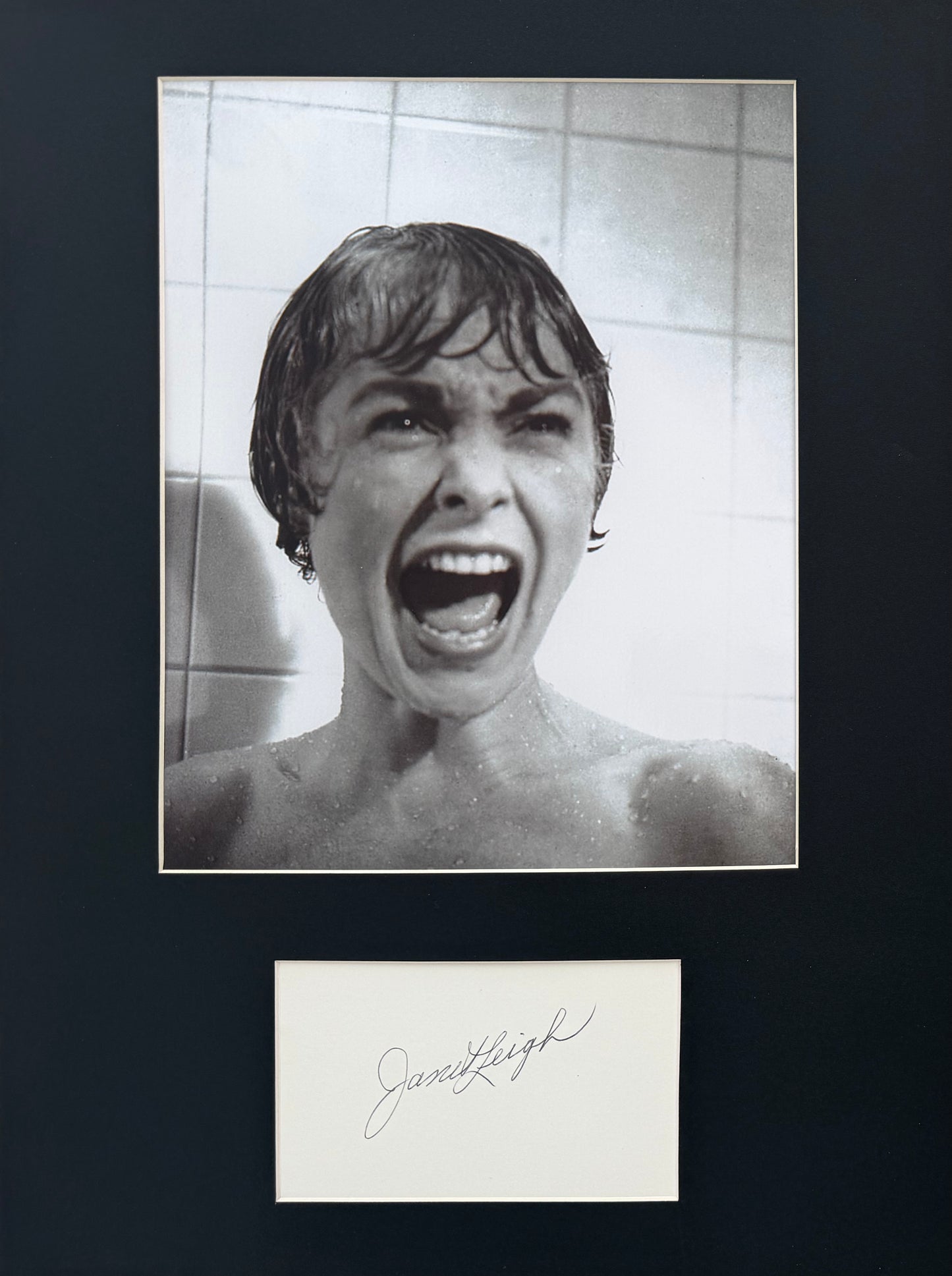 Janet Leigh, Hollywood 'Psycho' Actress, Hand Signed Card, With Publicity Photo & COA