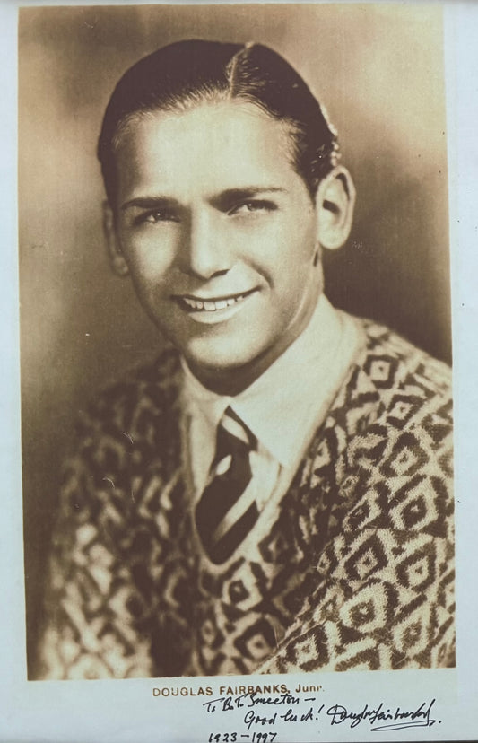Douglas Fairbanks Junior - Hand Signed Original Publicity Photo & COA