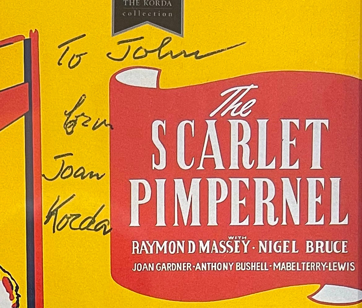 Joan Korda Hand Signed 'Scarlet Pimpernel' Video Cover With COA