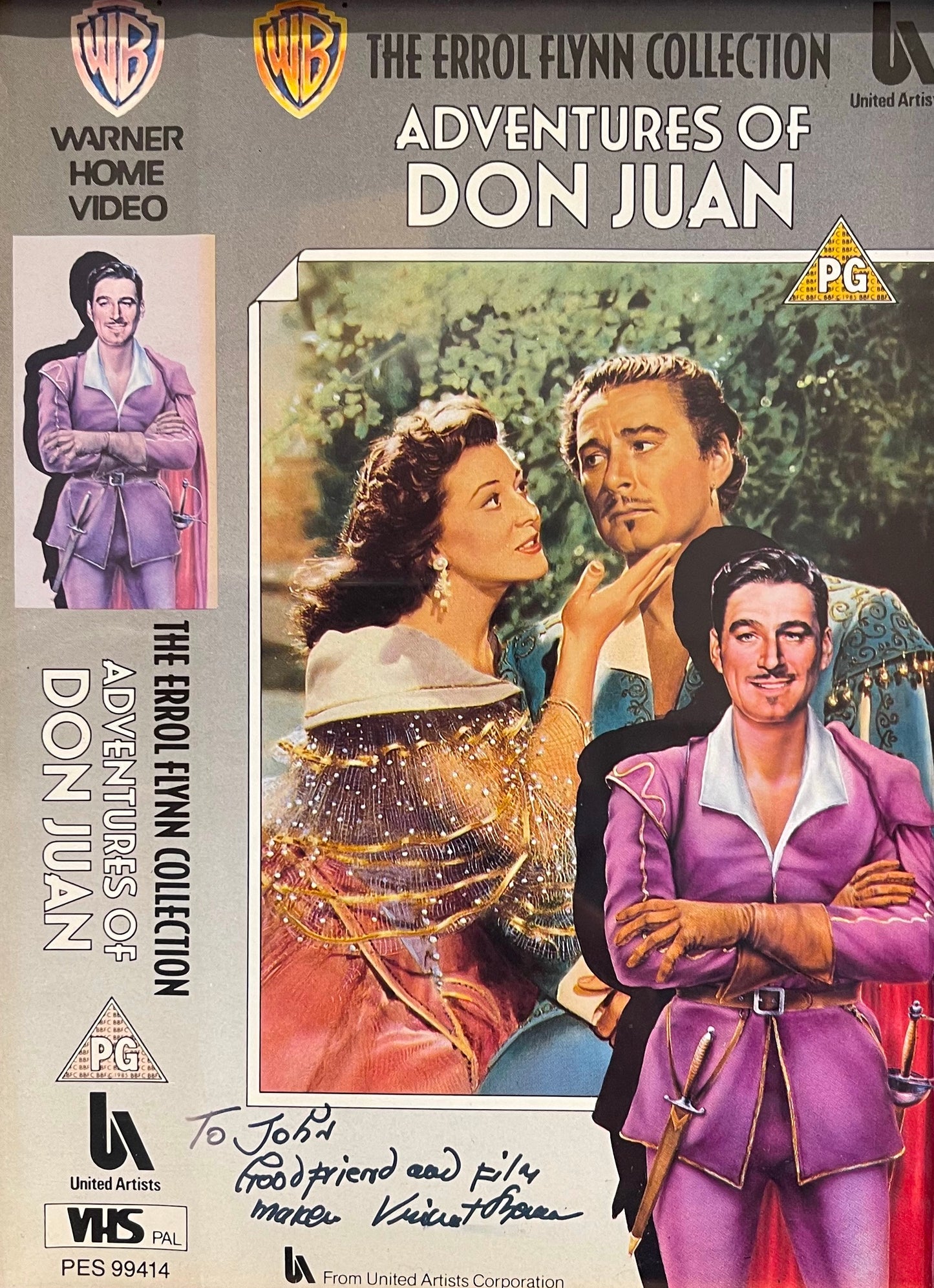 Vincent Sherman Hand Signed 'Adventures of Don Juan' Video & COA