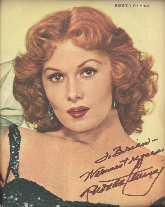 Rhonda Fleming, American Actress, Hand Signed Framed Photo & COA