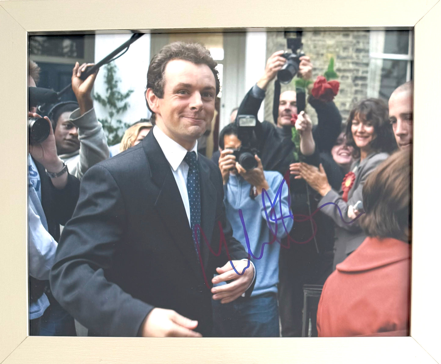 Michael Sheen, Hand Signed Framed 25cm x 20cm Original 'The Queen' Photo & UACC/AFTAL COA