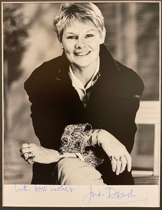 DAME JUDI DENCH 007 JAMES BOND ACTRESS HAND SIGNED PHOTO WITH COA