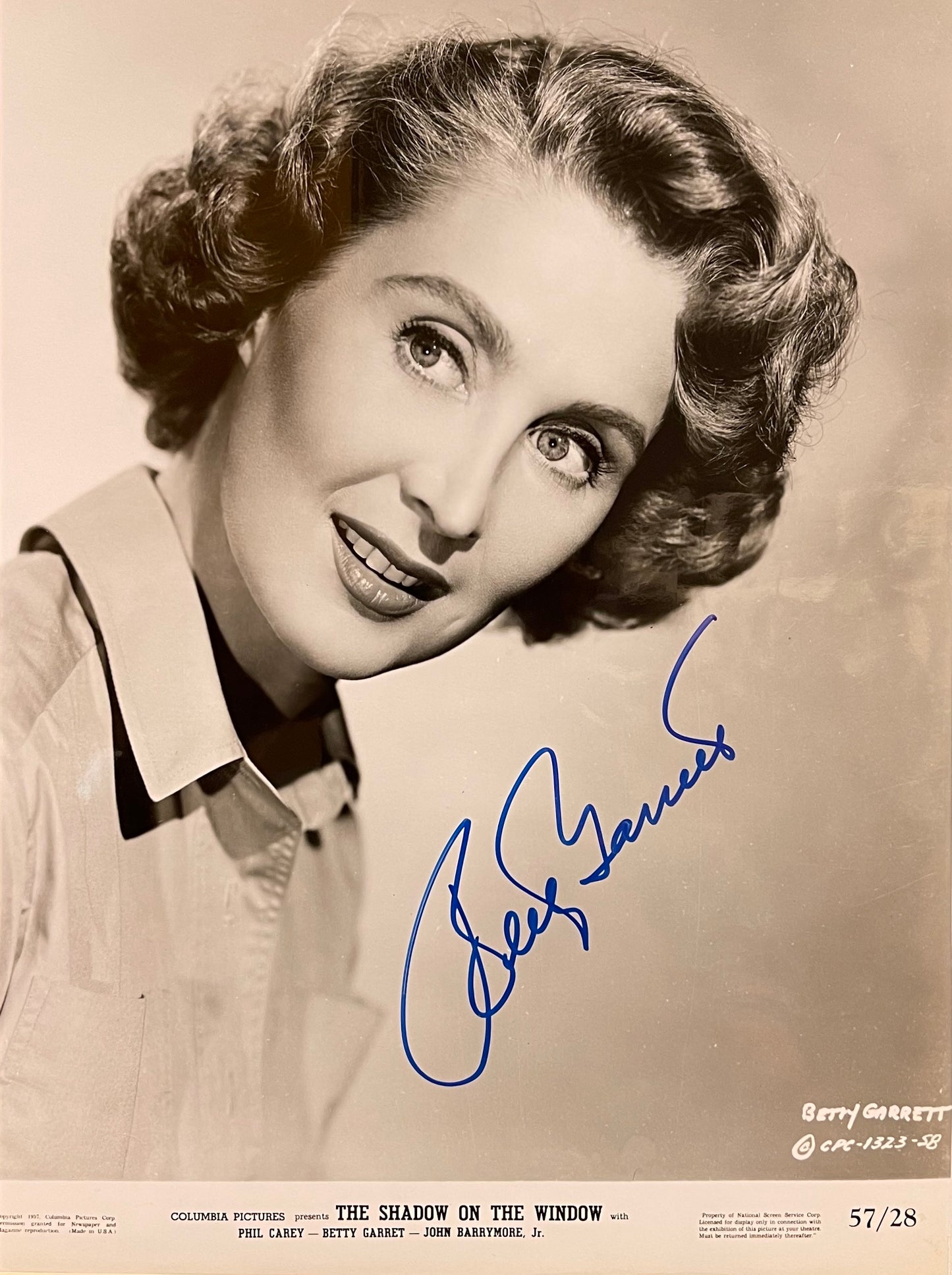BETTY GARRETT GUARANTEED HAND SIGNED FRAMED PHOTO WITH COA