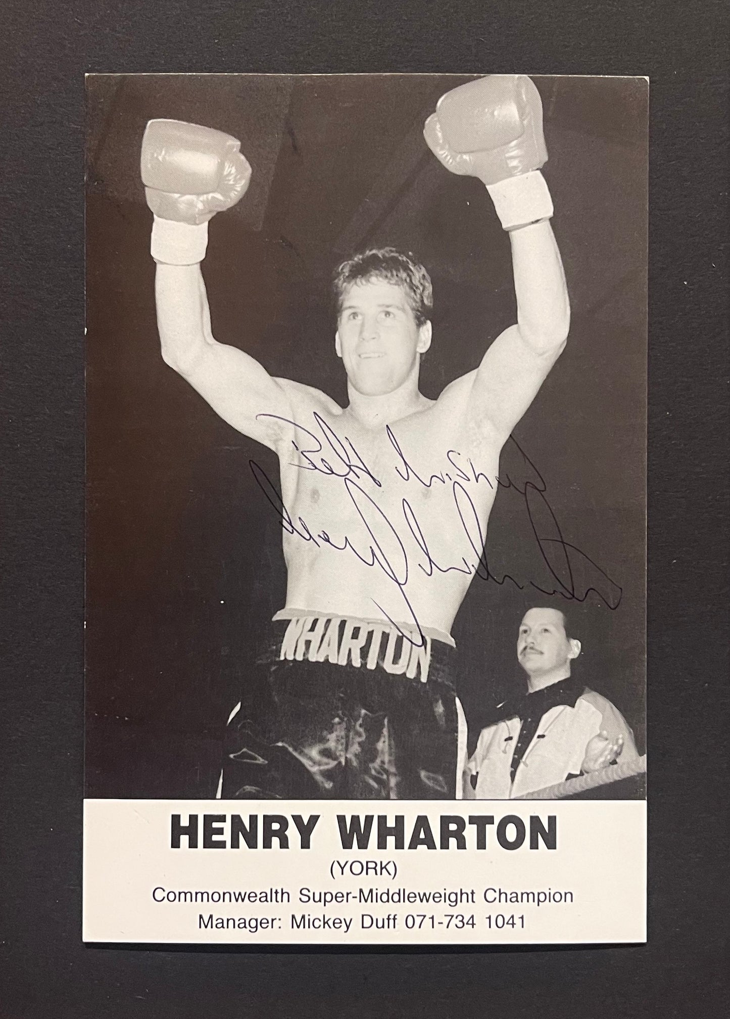 Henry Wharton, Former Boxing Champion, Hand Signed Photo & COA