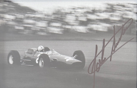 John Surtees, Formula 1, Motorcycle, Ferrari Legend, Hand Signed Ferrari Postcard & COA
