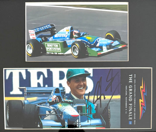 Michael Schumacher, F1 Legend, Hand Signed Framed Photocard Presentation With COA