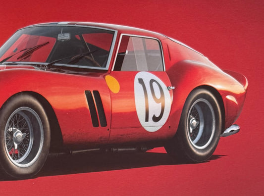 Ferrari 250 GTO, Le Mans, 70cm x 50cm Limited Edition Automobilist Poster