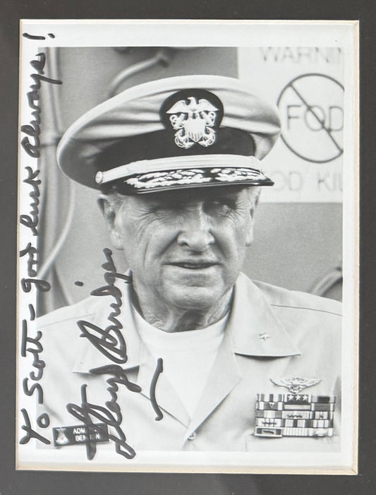 Lloyd Bridges, American Actor, Hand Signed Framed, Mounted Original Photo & COA