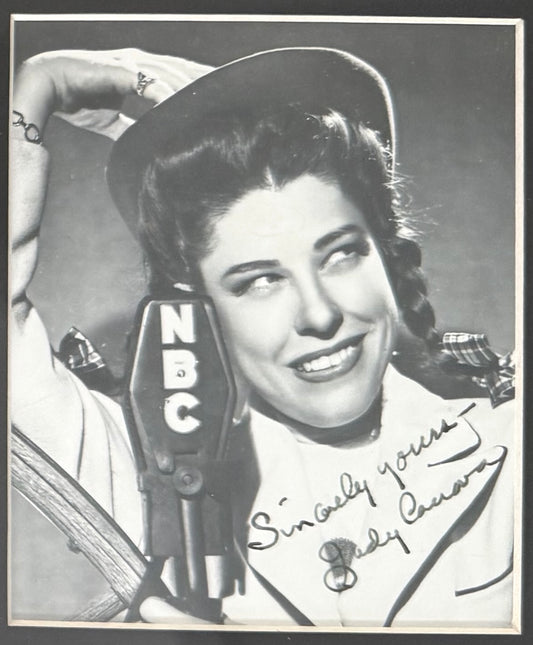Judy Canova, Hollywood Actress, Hand Signed Framed Official Photo & COA