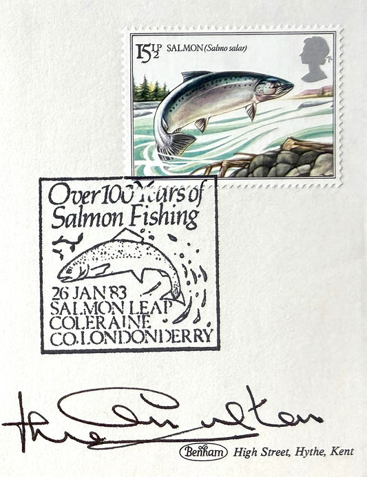 Jack Charlton, England Football Legend, Hand Signed 'British Fishes' First Day Cover, FDC