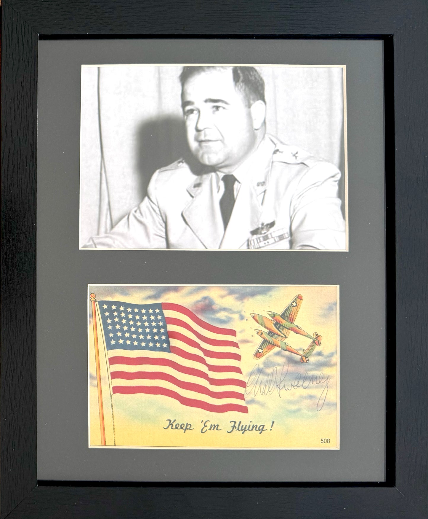 Charles Sweeney, Bockscar Nagasaki Atomic Bomb Pilot, Hand Signed Postcard & John Reznikoff COA