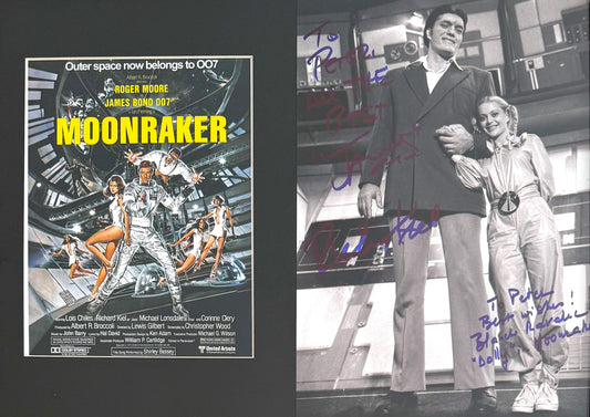 Richard Kiel 'Jaws' & Blanche Ravalec 'Dolly' Moonraker Dual Hand Signed Photo & COA
