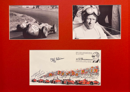 CLIFF ALLISON F1 HAND SIGNED FRAMED FDC PHOTO PRESENTATION WITH COA