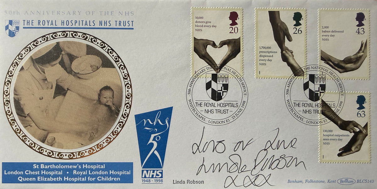 Linda Robson, Iconic British Actress, Hand Signed FDC & COA