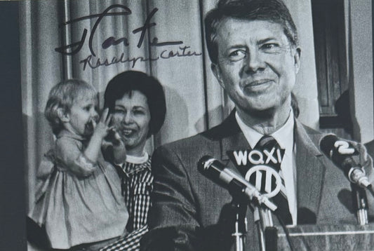 Jimmy & Rosalynn Carter Former President of the USA, Hand Signed Photo Presentation & COA