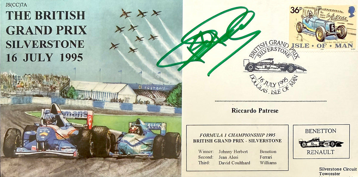 Ricardo Patrese, F1 Legend, Hand Signed Limited Edition FDC & AFTAL COA