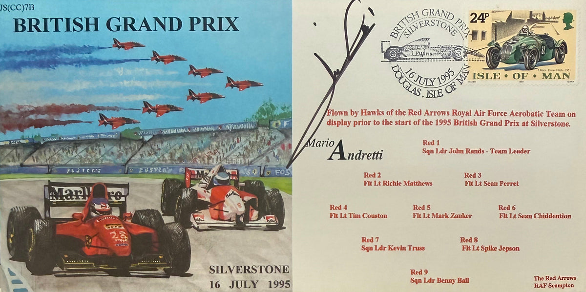 Mario Andretti, F1 Legend, Hand Signed Limited Edition (25/50) FDC & AFTAL COA