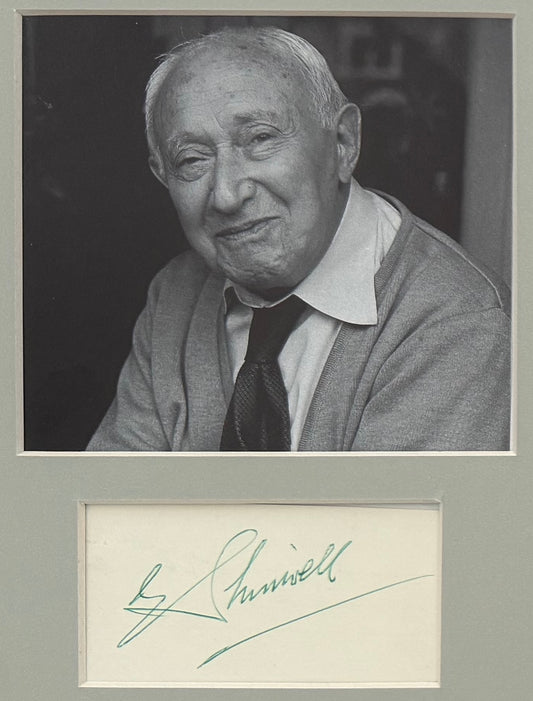 Manny Shinwell, Labour Politician, Hand Signed Card, With Photo Presentation & COA