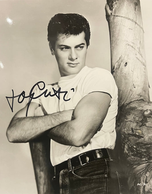 Tony Curtis Hand Signed 10'inch x 8'inch Photo With AFTAL Member COA