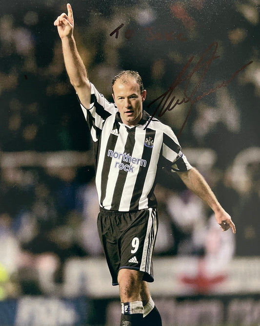 Alan Shearer Newcastle United, England Legend, Hand Signed Framed Photo & AFTAL COA