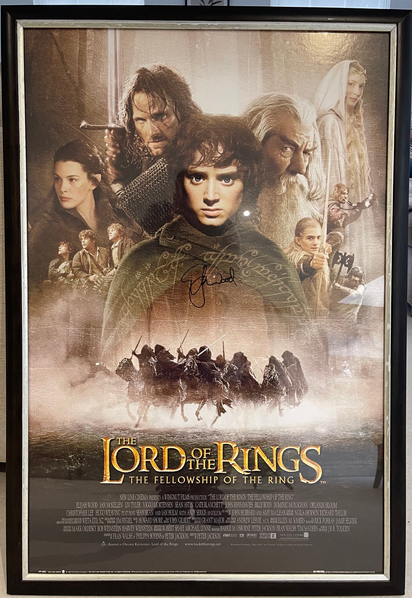 Elijah Wood, 'Frodo' Hand Signed Official Framed Poster with COA