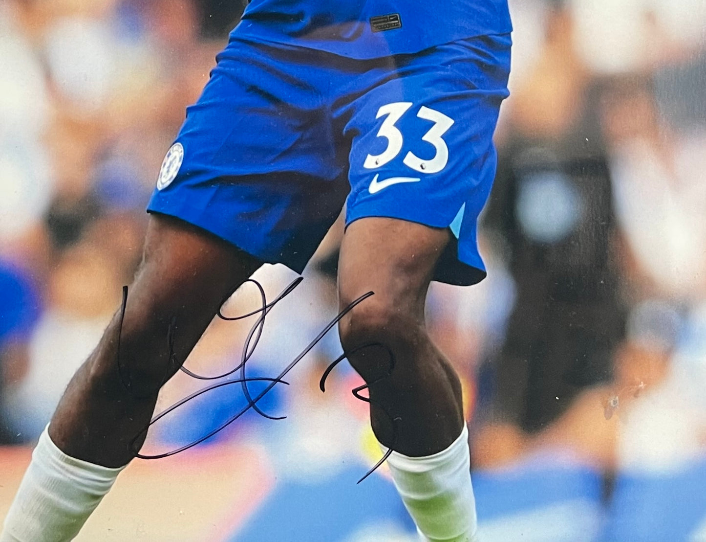 WESLEY FOFANA CHELSEA PLAYER HAND SIGNED FRAMED PHOTO WITH COA