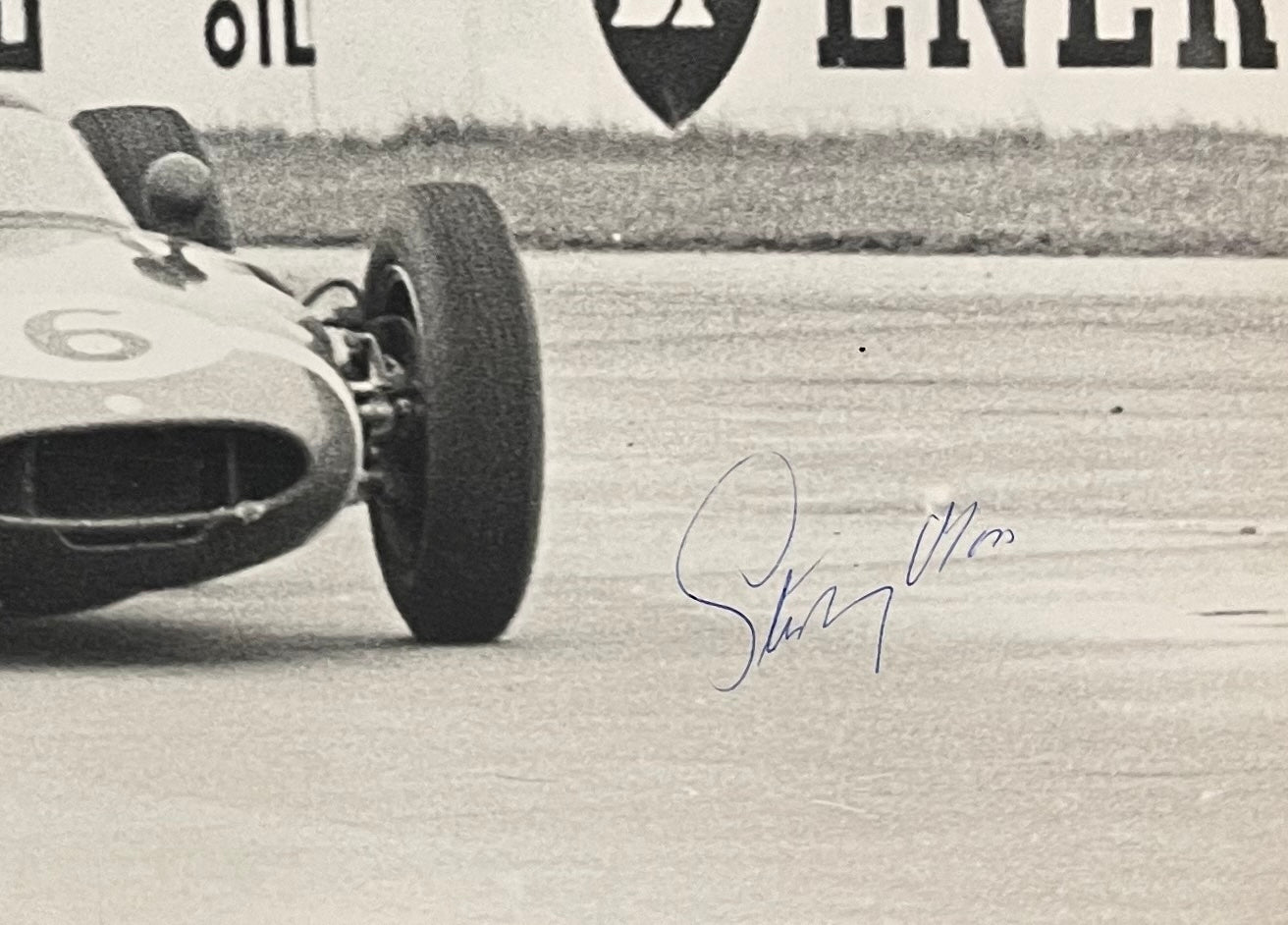 Stirling Moss Formula One Hand Signed Original Photo With AFTAL COA