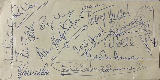 JIMMY ARMFIELD TESTIMONIAL MULTI HAND SIGNED FRAMED FDC WITH AFTAL COA