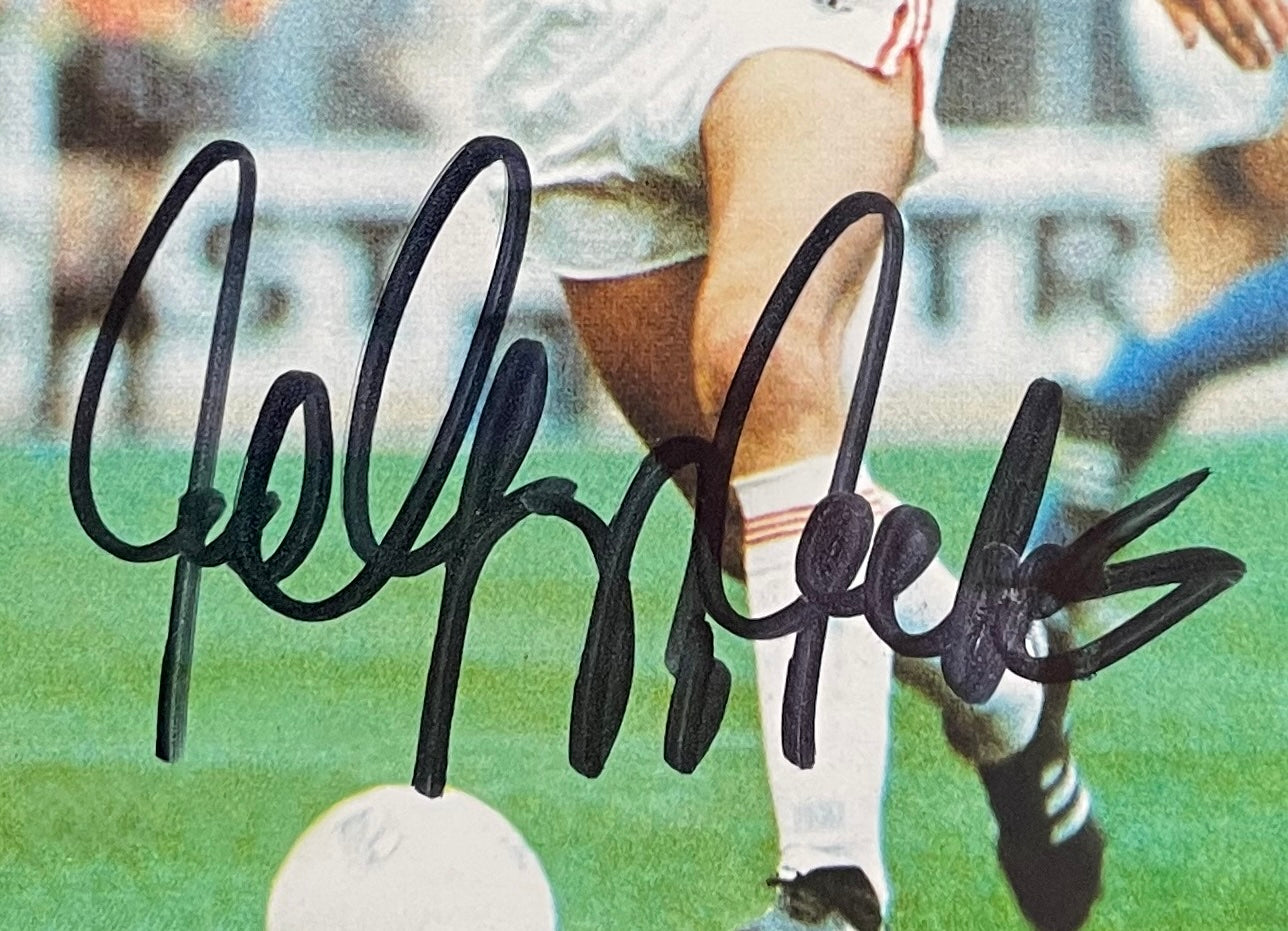 WOLFGANG WEBER WEST GERMANY FOOTBALL LEGEND HAND SIGNED PHOTO WITH COA