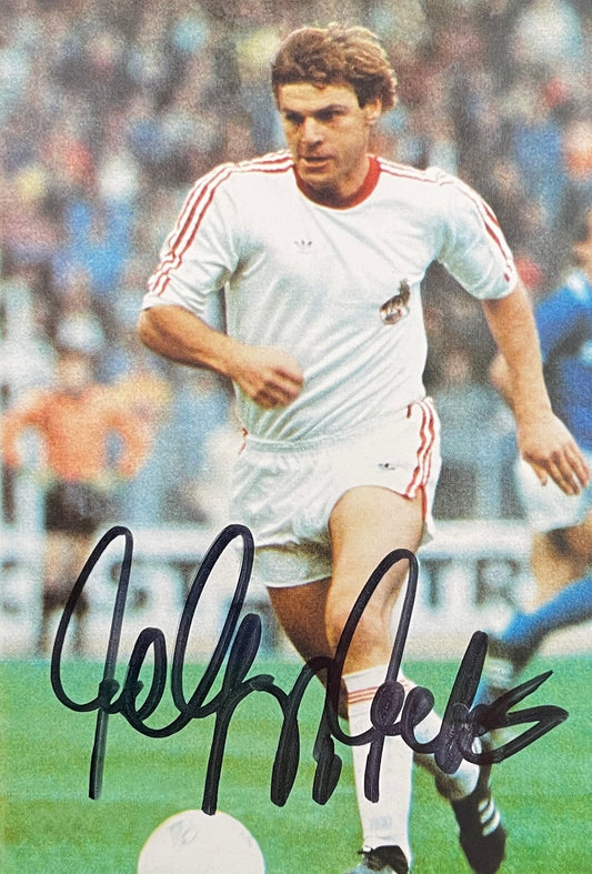 WOLFGANG WEBER WEST GERMANY FOOTBALL LEGEND HAND SIGNED PHOTO WITH COA