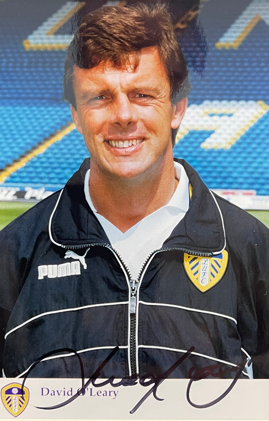 DAVID O'LEARY LEEDS UNITED ARSENAL FC LEGEND HAND SIGNED FRAMED PHOTO WITH COA